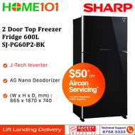 Sharp 2 Door Top Freezer Fridge 600L SJ-PG60P2