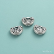 3DDIY Joyful Braided Rope Hard Silver National Style Wealth Pendant Ornament S999Silver Pendant Acce