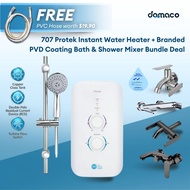 707 Protek Instant Water Heater + Branded PVD Coating Bath & Shower Mixer Bundle Deal