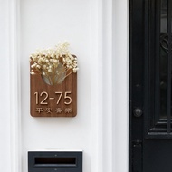 Singapore HDB Door Signage Door Number Signage New home wall decoration Bring fake flowers Customise