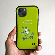 握把 iPhone 手機殼 藍色 Frog go 茶綠
