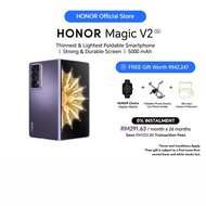 [NEW] HONOR Magic V2 5G (16GB+512GB) Thinnest &amp; Lightest foldable smartphone | 5000mAh Silicon-Carbon Battery