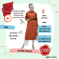 BEST SELLER Elysa Tunik Rajut / Tunik / FREEBELT / BISA COD / JUMBO / Baju Tunik Terbaru 2020 Modern
