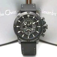 JAM TANGAN ALEXANDRE CHRISTIE AC6416 / AC 6416 MAN FULL BLACK ORIGINAL