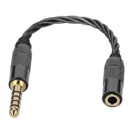 4.4mm Balanced Male to 3.5mm Stereo Female Adapter Cable Silver Plated Copper Core for Sony NW-ZX507