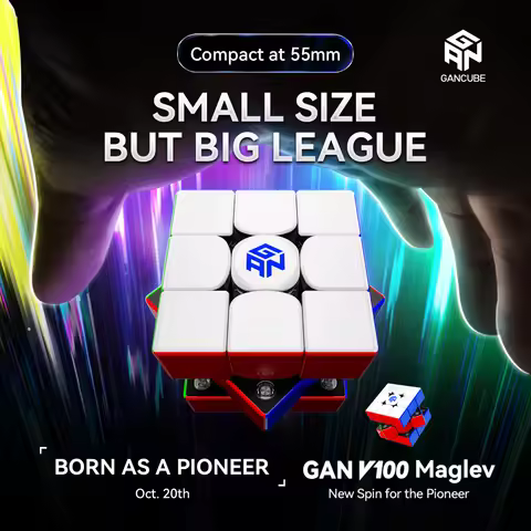 Gan V100 Maglev 3x3 Cube New Spin for the Pioneer Professional Puzzle Toys Speed Cube Children Gift 