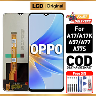 Original LCD OPPO A17 A17K A57 A77S A77 4G Fullset Touchscreen ori Asli Untuk Glass Touch Screen Dig