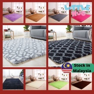 Floor Mat long Shaggy Ligthen soft Fluffy Carpet Karpet Bulu Panjang Ruang Tamu Bedroom Living Room 