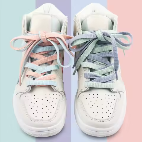 1pair Flats Shoelace for AF1 Sneaker Shoelaces Candy Color Shoelace for Women and Men Shoes Lace Sho