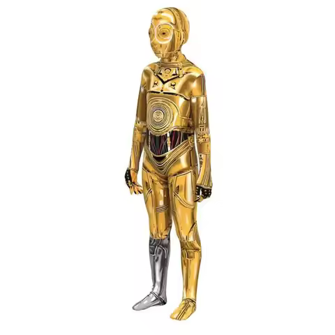 C3PO Movie Cosplay Jumpsuit Halloween Costume Party Masquerade Costume Props 81OXY0