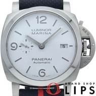 二手沛納海 Luminor Marina 44毫米 PAM01314，含原廠錶盒和保固卡，不鏽鋼/橡膠錶帶，白色，拋光，成色極佳。