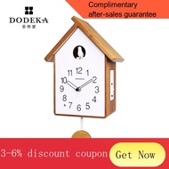 Dodijia Solid Wood Nordic Cuckoo Clock Creative Children's Time Clock Living Room Home Decorative Cuckoo Clock