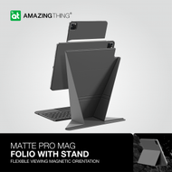 AMAZINGthing - Matte Pro Mag Folio 磁吸平板支架保護殼 iPad Pro 11吋/ iPad Air 5/4 10.9 吋適用 iPad保護殼支架 強力磁吸 多角度調節- 黑色