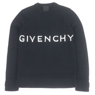 Excellent condition GIVENCHY 22SS BM90G9401M 100% cotton 4G logo long-sleeved knit sweater in black,