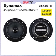 (1pc)  Dynamax CS450TD 4" Inch 30W 4Ω Double Magnet Karaoke Speaker Tweeter Unit 4 Ohm GANTV