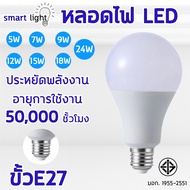 หลอดไฟปิงปอง LED หลอดไฟled ขั้วE27 ใช้ไฟฟ้า220V  สว่างนวลตา 5W 7W 9W 12W 15W 18W 22W แสงขาว เเสงวอร์มไวท์ T8