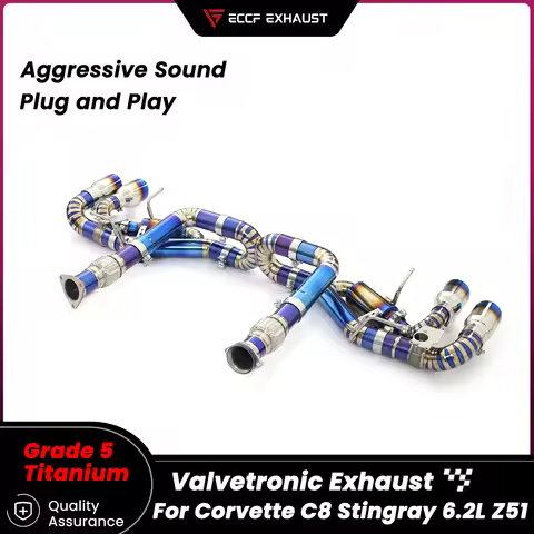 Sporty OEM Valved Catback Exhaust for Corvette C8 Stingray 6.2L Z51 Aggressive Exhaust Sound Perform