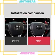 Motogear 1 Piece 6X4.5Cm Car Steering Wheel Emblem Sticker For Toyota Camry Corolla Avanza Yari