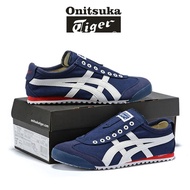 Onitsuka Tiger Shoes 66 SLIP-ON Mens and Womens Sneakers Casual Canvas Tiger Shoe Blue D3K0N