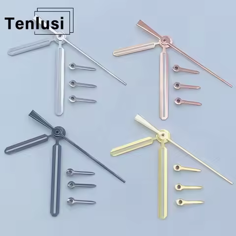 Tenlusi 6Pins VK63 VK63A Watch Hands Set Luminous Green Silver Gun Metal Gold Rose Gold - Replacemen