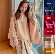 [Soft Japanese Cotton!] Baju Kurung Kaftan Top with Batik Pario (Color Complement!) [Raya 2023] [RC001]