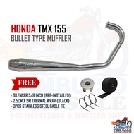 ✇Honda TMX 155 Bullet Pipe Type Muffler for TMX 155 Exhaust pipe