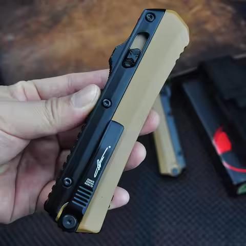 Newest Micro Glykon OTF Knife Tech Pocketknives Outdoor Camping Tactic Self Defense Zinc Aluminum Ha