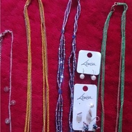 Lovisa necklace and earrings accessories colorful beaded chain models