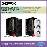 XFX Swift AMD Radeon RX 9070XT Triple Fan Gaming Edition GPU 16GB GDDR6 [BLK | WHT] (XFX 8002 | XFX 