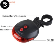 TB 2 Laser +5 LED Rear Cycling Bicycle Bike Tail Safety Warning Flashing Lamp Light
