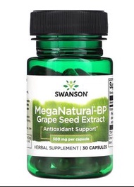 葡萄籽提取物 Grape Seed Extract🌈Swanson, MegaNatural-BP 葡萄籽提取物，300 毫克，30 粒膠囊🌈使用方式，每日一粒膠囊，用水服用。🌈抗氧幫助 草本補充劑,