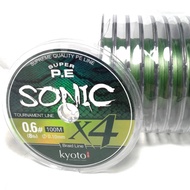 KYOTO SONIC SUPER PE X4 BRAID LINE (100M)* SIZE : 8LB / 10LB / 20LB / 30LB / 40LB / 50LB