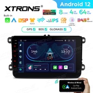 XTRONS 8" Android 12 8Core 4+64GB Car Android Player For VW Passat Sk0da Seat With Carplay+Android Auto+DSP Car Radio