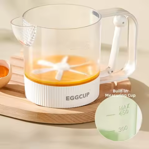 Detachable Manual Egg Beater Cream Cake Multifunctional Semi Automatic Mixer Whipping Cream Measurin