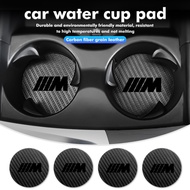 2Pcs Car Coaster Water Cup Slot Non-Slip Mat For BMW X3 X5 M5 M3 E46 E90 E60 F10 E39 F30 E36 G30 E87