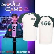clu clu Squid Game Season 2 sports wear number 456 001 kids adults T-shirt cosplay cloth short sleev