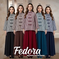 KHAIZAN | FEDORA Mandarin Kurung Kedah | Germany Cotton | Less Iron | Baju Kurung | Kain Kipas Belak