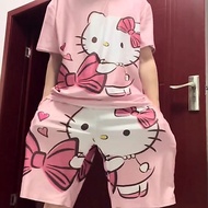 潮流凯蒂猫哈喽hellokitty短裤情侣装沙滩裤子睡衣男kitty猫 Trendy Hello Kitty shorts couple's outfit beach pants pajamas fo