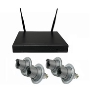 ZEUS CCTV Floodlight Surveillance Camera Kit with 8CH Standalone NVR System + 4 Twist in Flood Light