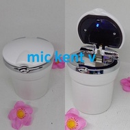 asbak led mobil/asbak rokok portable putih polos agya/ayla
