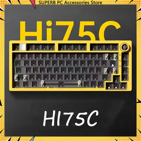LEOBOG Hi75C Mechanical Keyboard 3Mode/Wired kit Hot Swap With Knob RGB Aluminium Alloy Gasket Hi75C