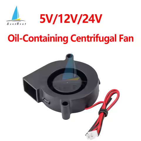 5015 Brushless Turbo DC Fan 5V 12V 24V Cooler Blower Silent Oil-Containing Micro Centrifugal Fan For