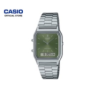 Casio Vintage AQ-230A-3AMQY Silver Stainless Steel Band Men Watch / Women Watch