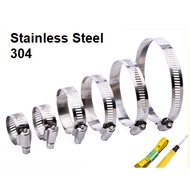 304 Stainless Steel Hose Clip Clamp Adjustable Hose Pipe Clips Fastener 6mm To 152mm Car Hose Clip Radiator Hose Clip