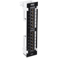 TRENDnet 12-Port Cat5e Unshielded Patch Panel, Wall Mount, Included 89D Bracket, Vertical or Horizon