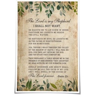 Psalm 23 Kjv Bible Verse Wall Art Prayer Poster Vintage Scripture Wall Decorations for Home Poster L