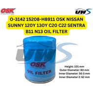 O-3142 15208-H8911 OSK NISSAN SUNNY 120Y 130Y C20 C22 SENTRA B11 N13 OIL FILTER