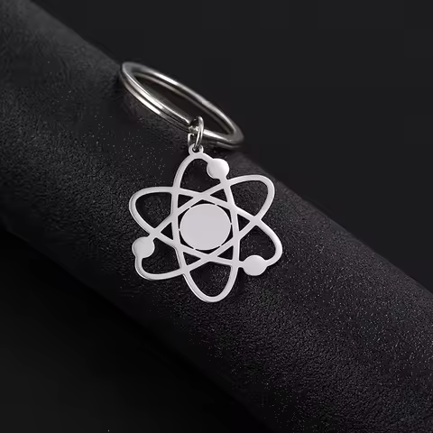 Dreamtimes The Bigbang Theory Atom Key Chain Women Men Stainless Steel Physics Chemistry Science Pen