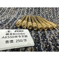 DIY Honpo ZOO BREMBO AK550 External Hexagon Brake Pad Pin White Iron Gold-Plated To Make Beautiful N