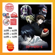 Death Note Poster L Kira misa Light Ryuk Near Mello Anime Poster Wall Poster Decor Wall art Sticker 